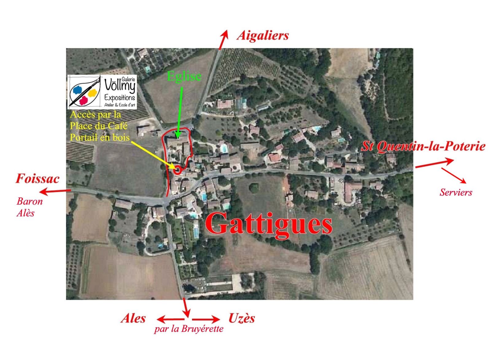 Accès à Gattigues